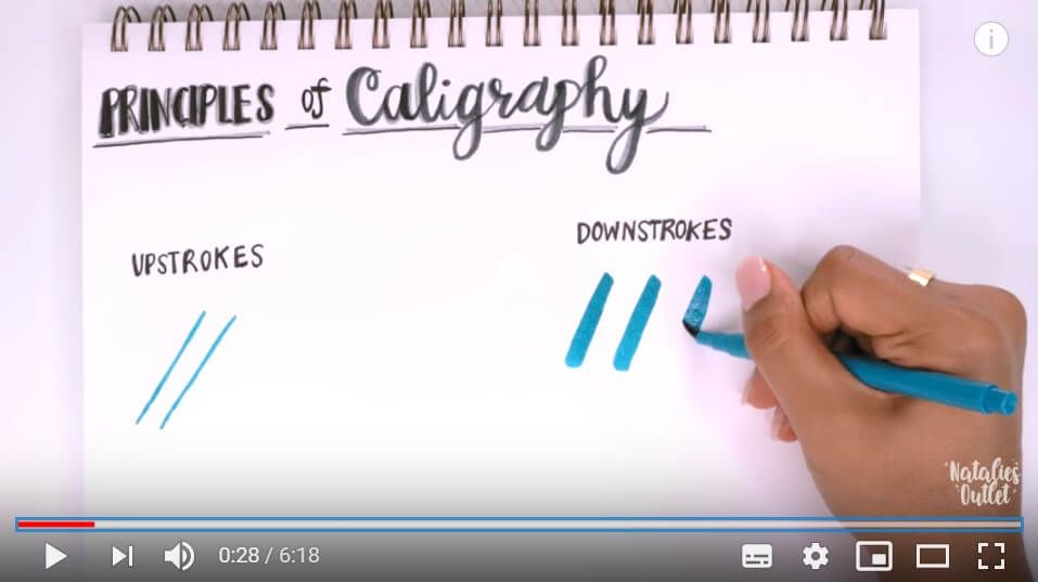 A calligraphy how-to video