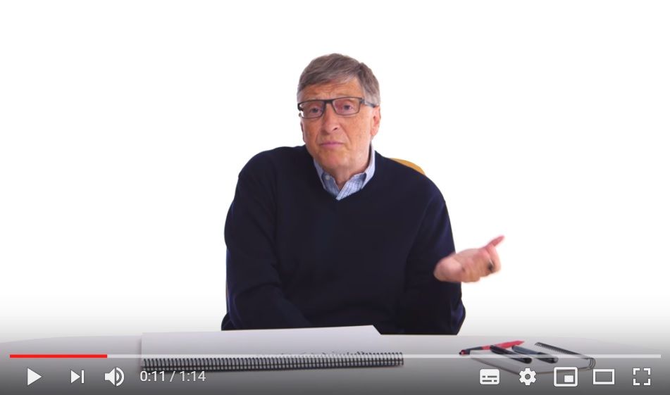 Bill Gates in an Explainer video
