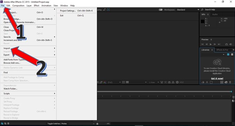 Importing audio file in After Effects